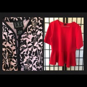 Red and pink women blouses